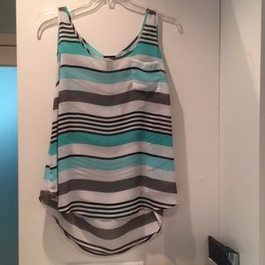 Torrid chiffon stripe tank top